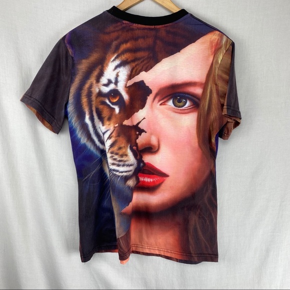 Mr GuGu & Miss Go tiger face abstract tee - Picture 2 of 4